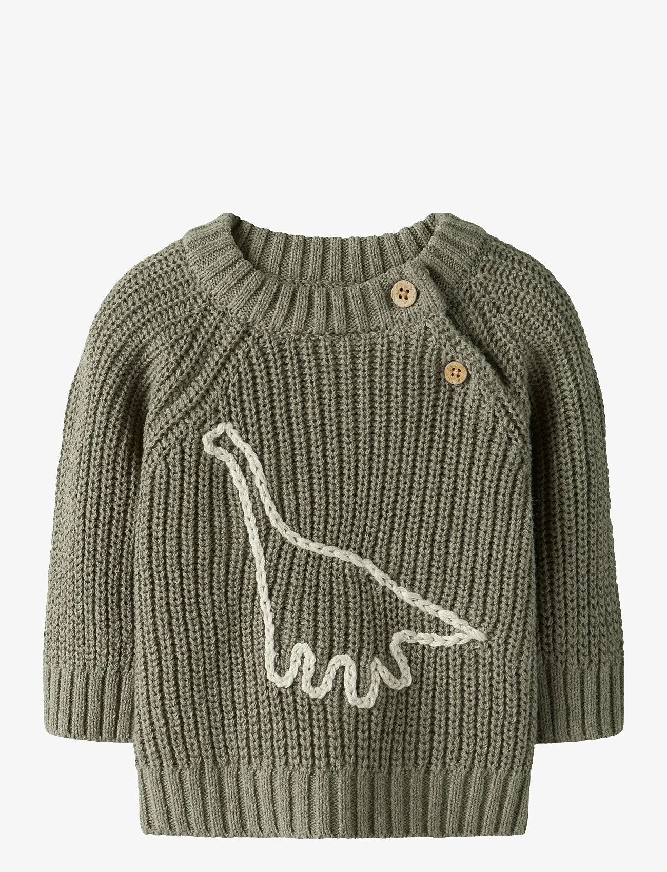 Lil'Atelier - NBMEMLEN EMB LS KNIT LIL - jumpers - overland trek - 0