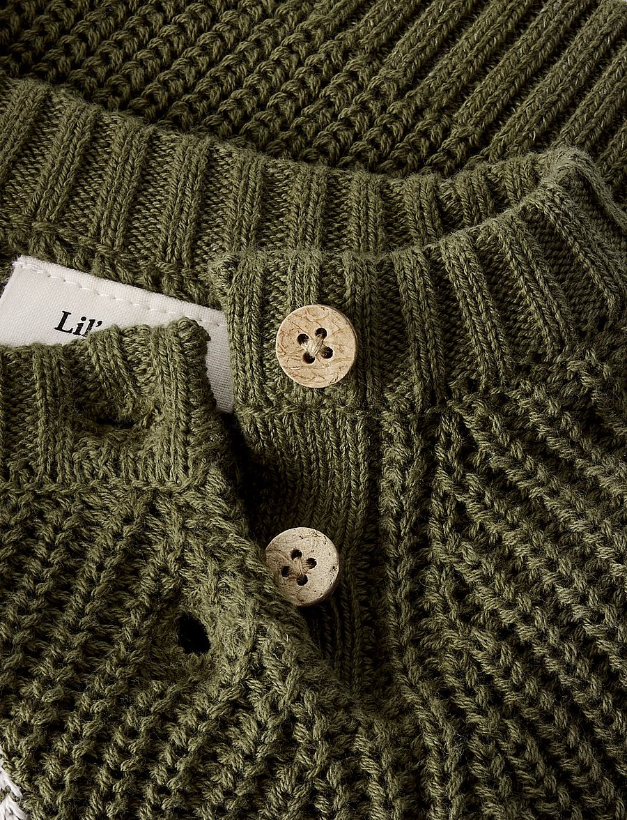 Lil'Atelier - NBMEMLEN EMB LS KNIT LIL - stickade tröjor - winter moss - 2