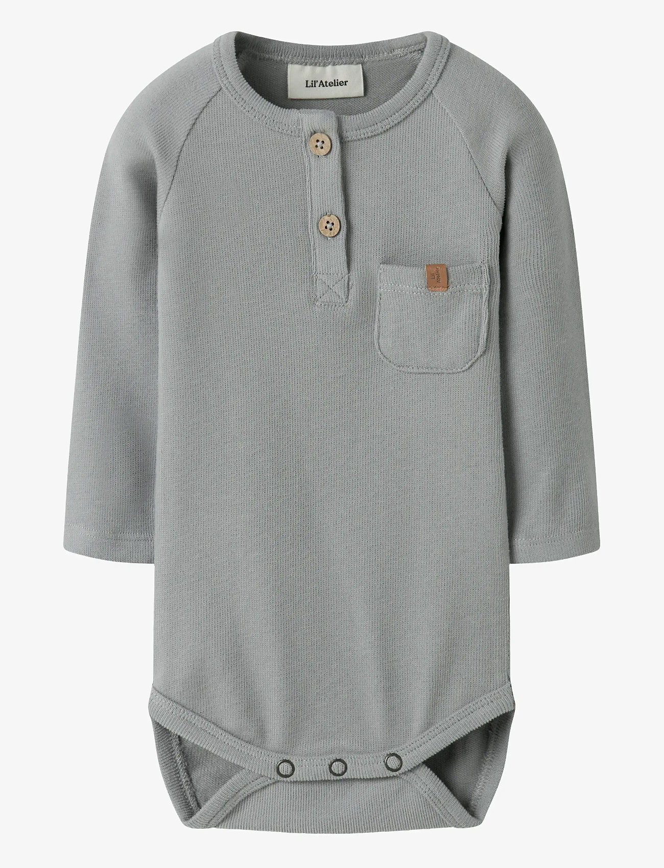 Lil'Atelier - NBMLUNO LS SLIM BODY LIL - langærmede bodyer - ultimate grey - 1