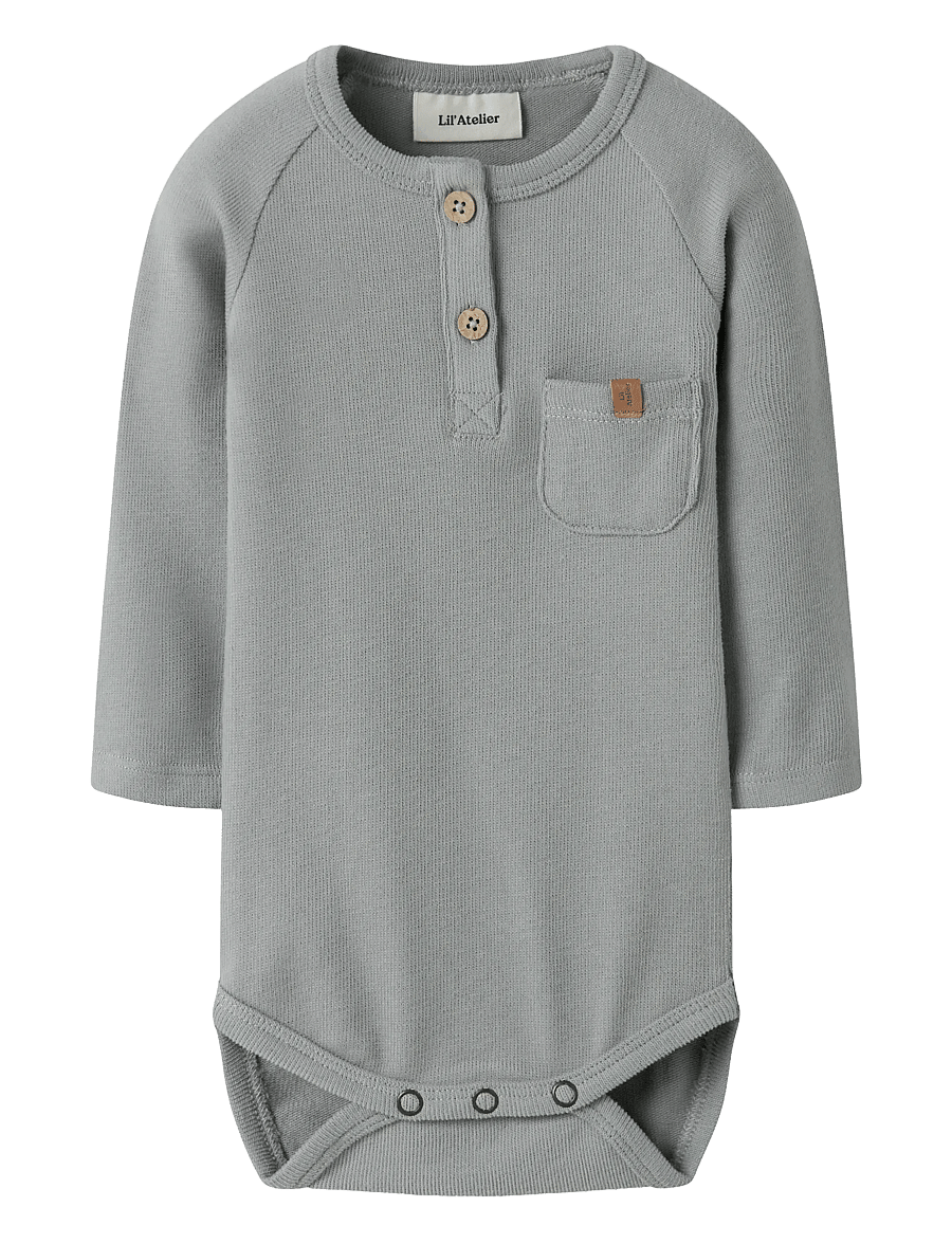 Lil'Atelier - NBMLUNO LS SLIM BODY LIL - langärmelige bodys - ultimate grey - 1