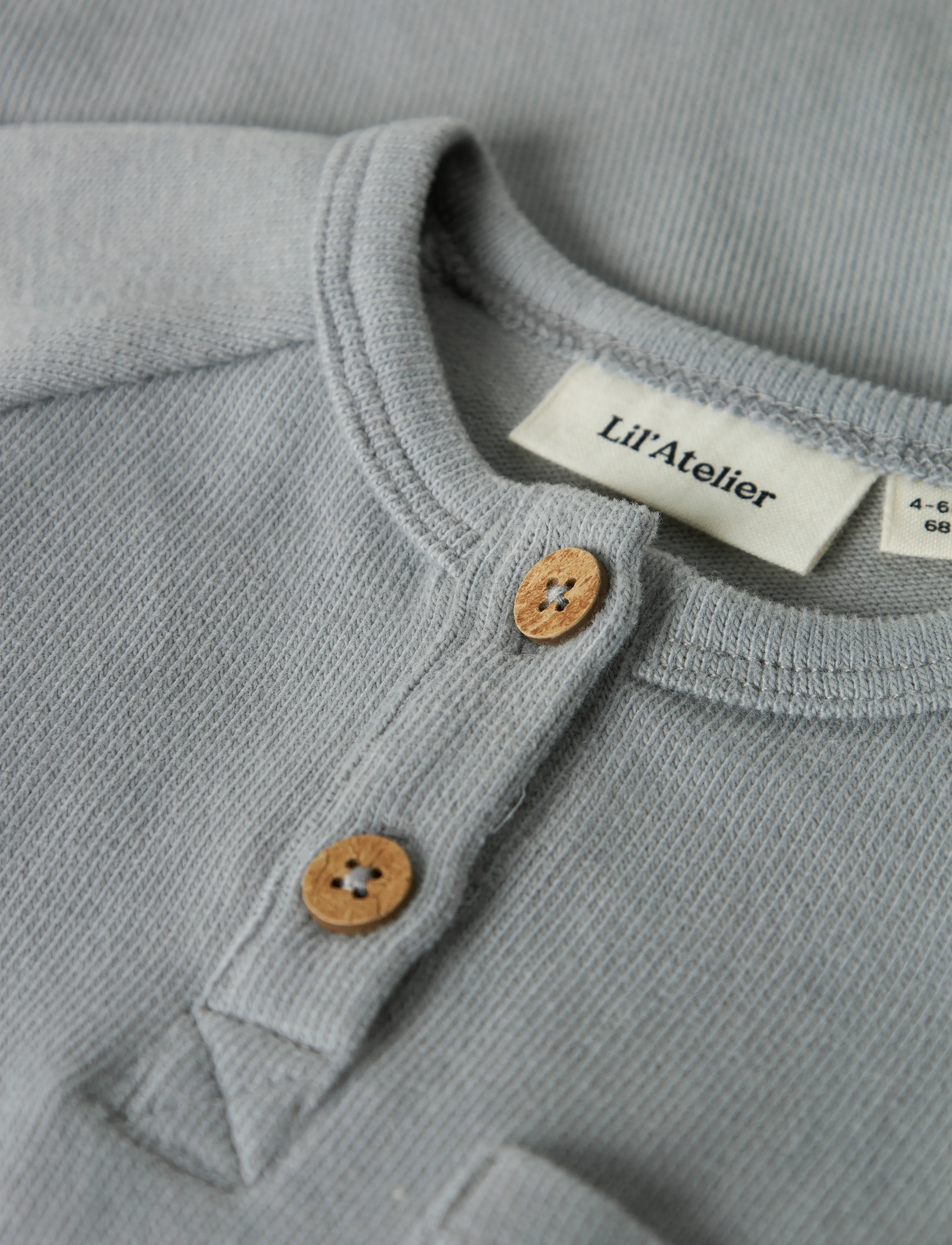 Lil'Atelier Nbmluno Ls Slim Body Lil, 62, Grey, Bodys > Langærmede, Børn