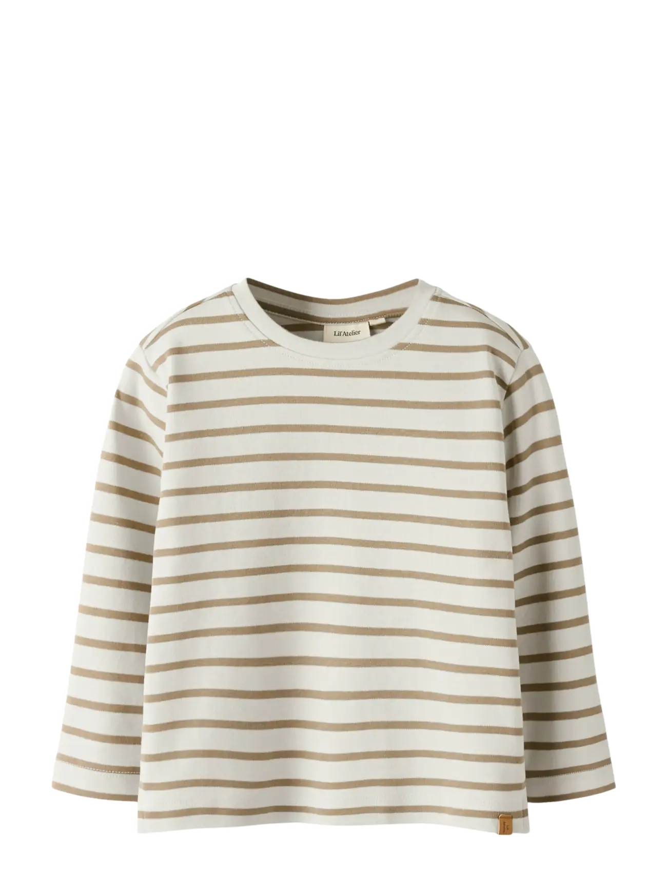 Lil'Atelier NMMLIMIA LS LOOSE TOP LIL NOOS - T-shirts - TURTLEDOVE / cream