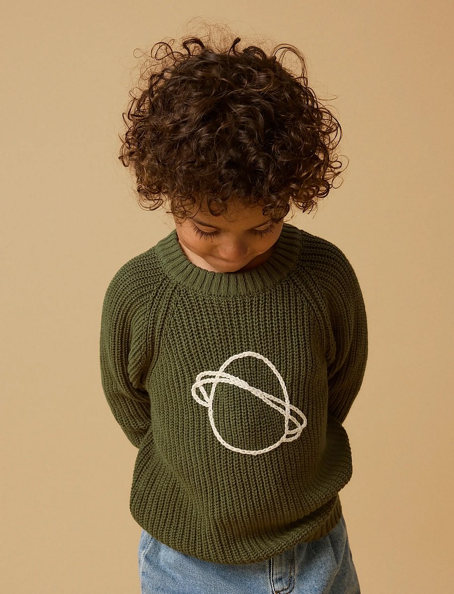Lil'Atelier - NMMEMLEN EMB KNIT LIL - trøjer - winter moss - 3