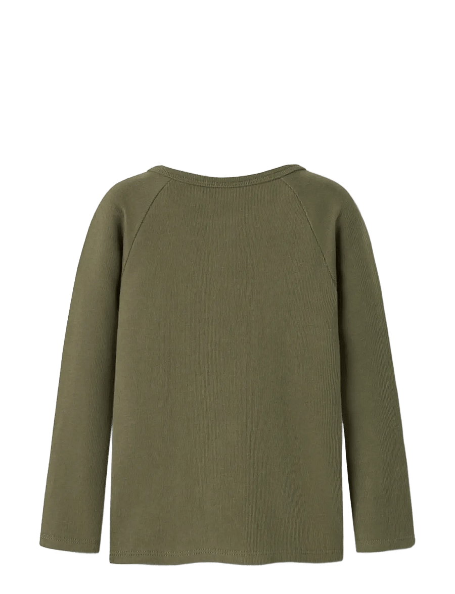 Lil'Atelier - NMMLUNO LS SLIM TOP LIL - långärmade t-shirts - winter moss - 1