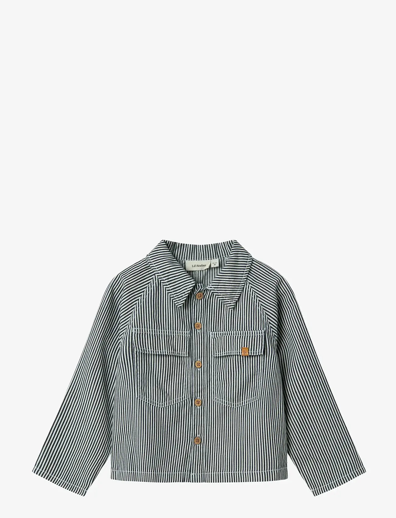 Lil'Atelier - NMMKASPER LS LOOSE TWI SHIRT 4021-CM LIL - lette jakker - dark blue denim - 1