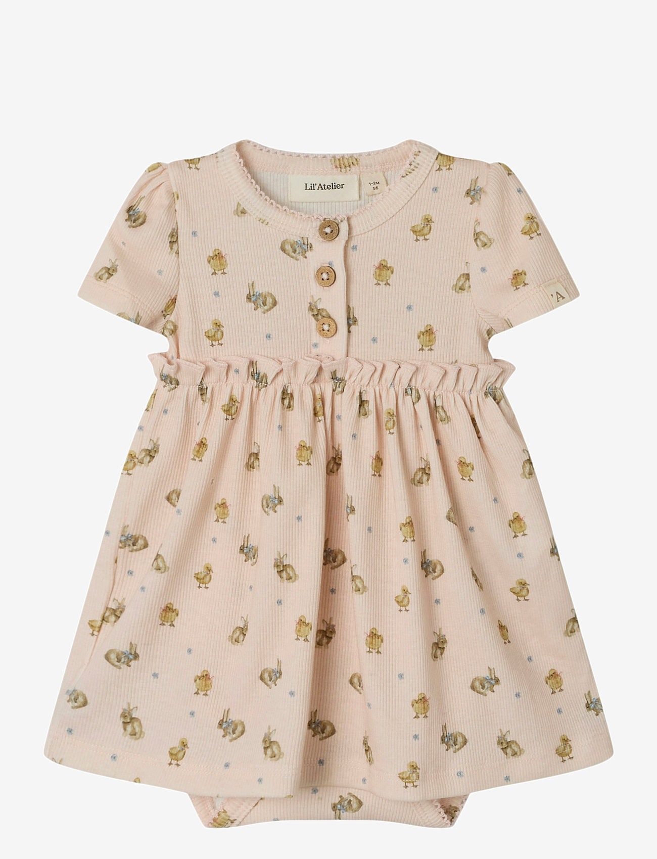 Lil'Atelier - NBFLAVO KIN SS BODY DRESS LIL - vauvojen lyhythihaiset mekot - morganite - 0