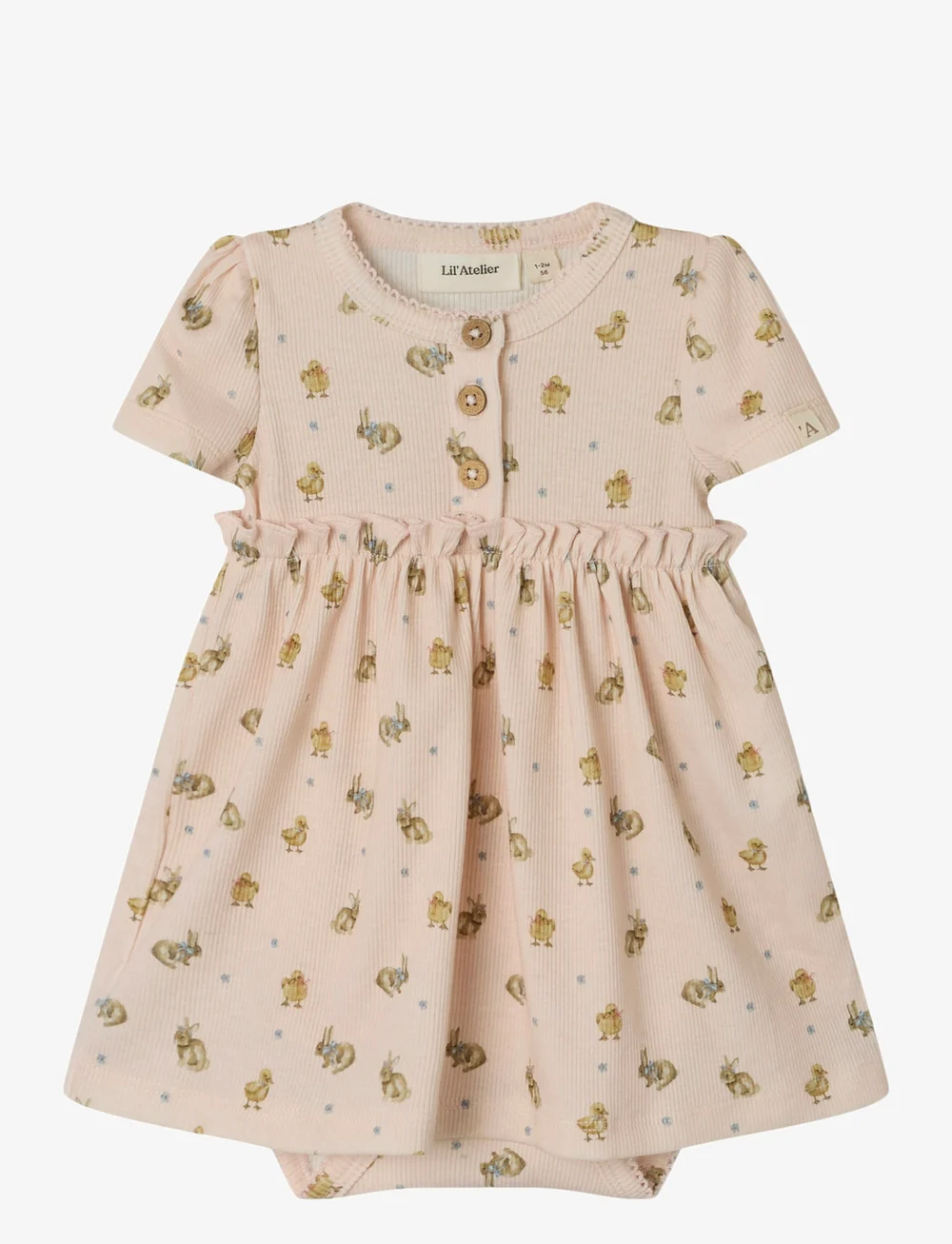 Lil'Atelier - NBFLAVO KIN SS BODY DRESS LIL - kortærmede babykjoler - morganite - 0