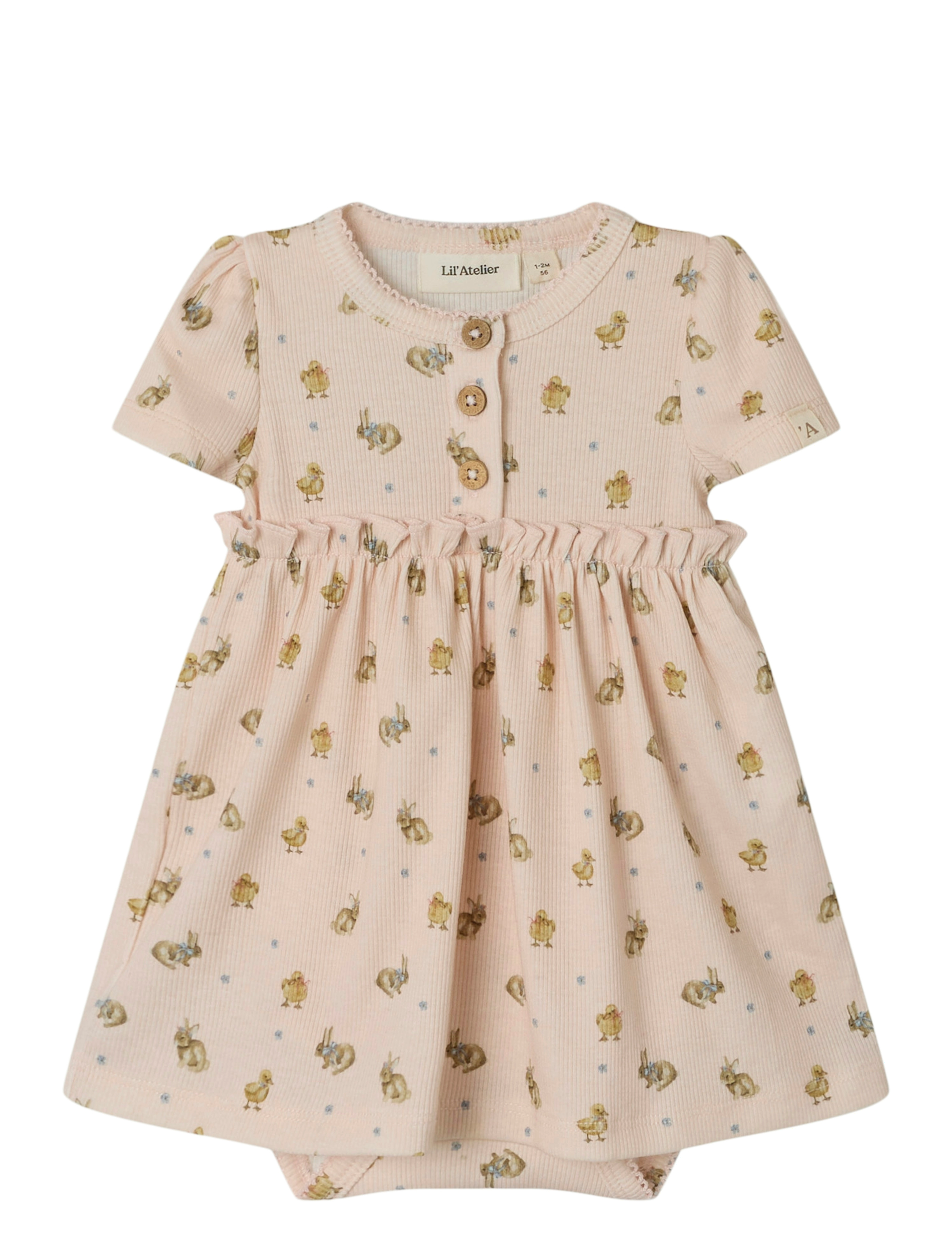 Lil'Atelier NBFLAVO KIN SS BODY DRESS LIL - Tøj - MORGANITE / pink/rose