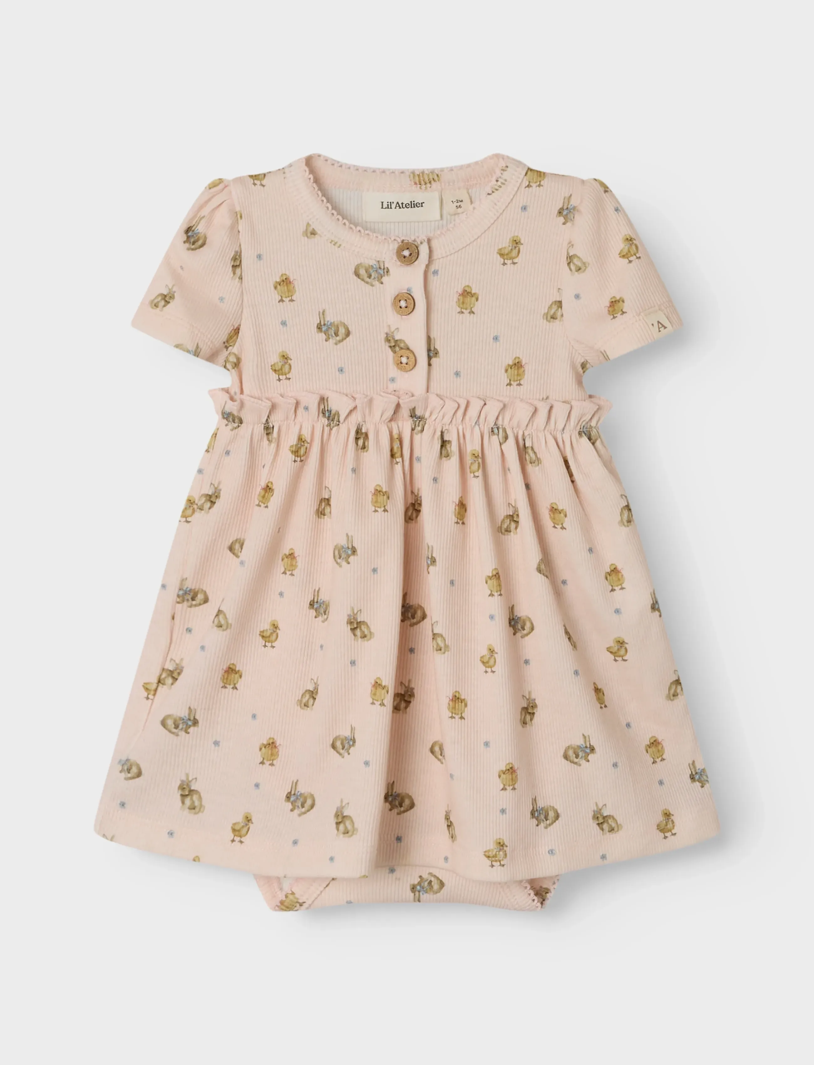 Lil'Atelier - NBFLAVO KIN SS BODY DRESS LIL - kurzärmelige babykleider - morganite - 3