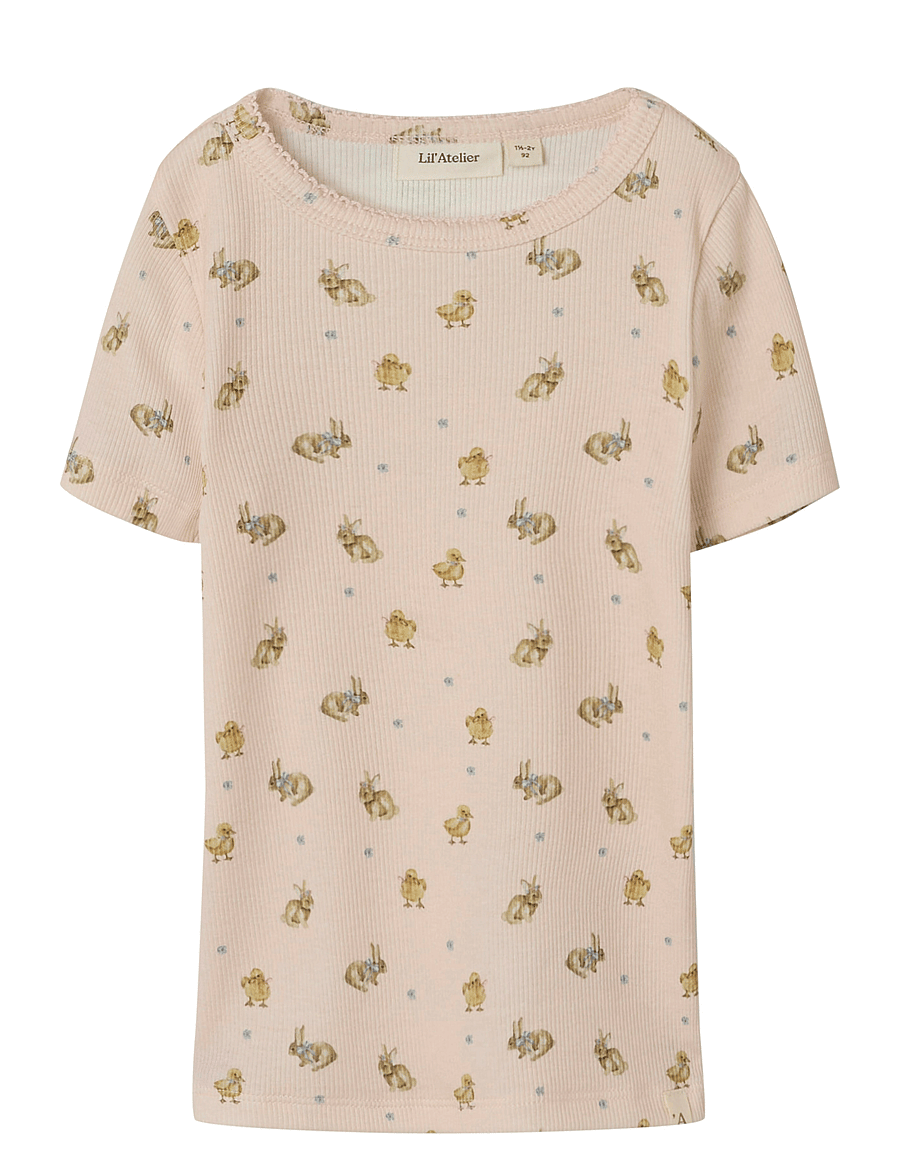 Lil'Atelier - NMFLAVO KIS SS SLIM TOP LIL - kurzärmelige - morganite - 1