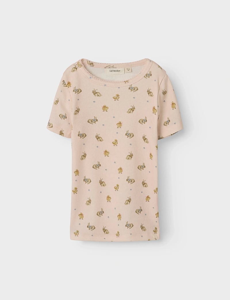 Lil'Atelier - NMFLAVO KIS SS SLIM TOP LIL - kurzärmelige - morganite - 0