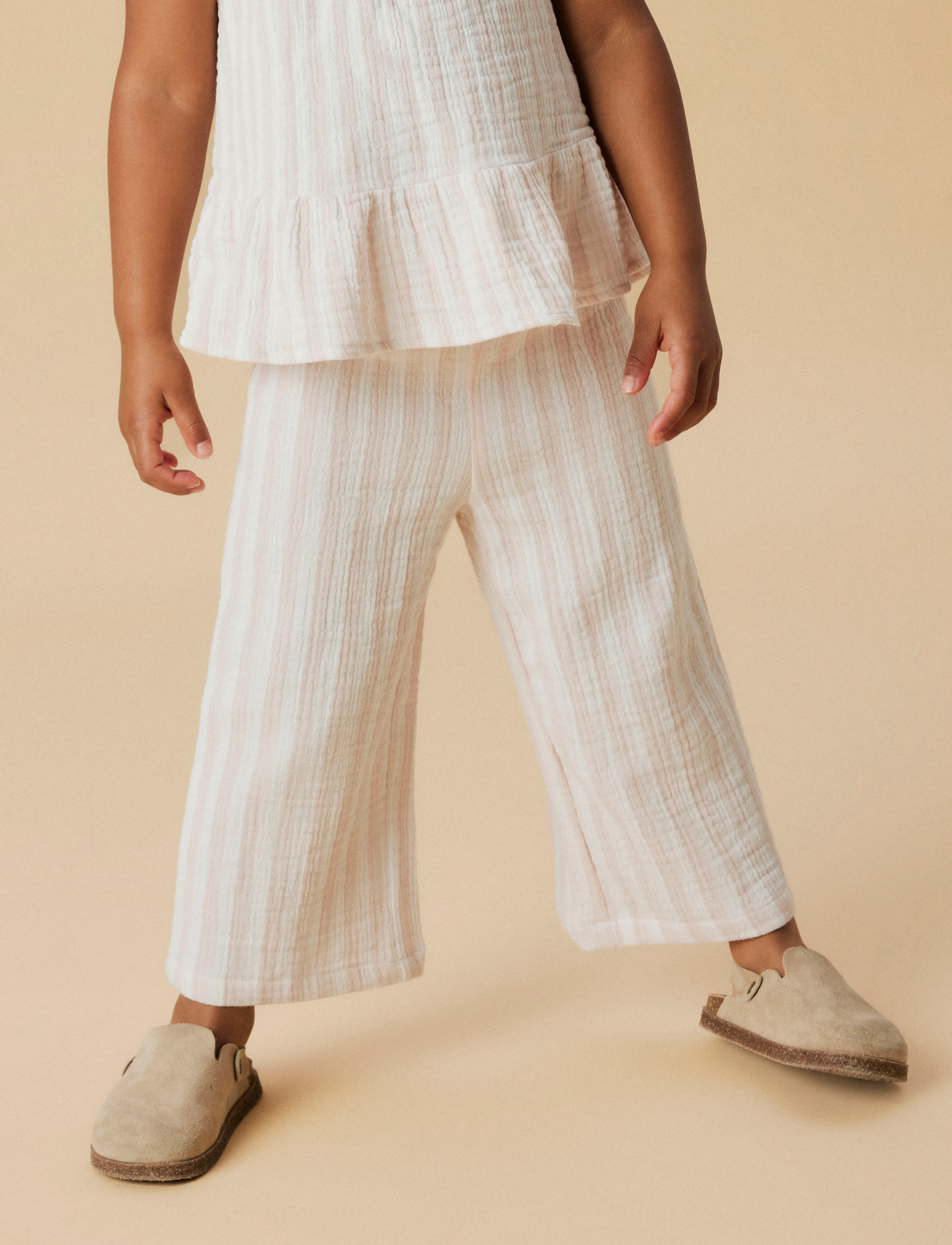 Lil'Atelier - NMFFEMKE LOOSE CULOTTE PANT LIL - coconut milk - 4