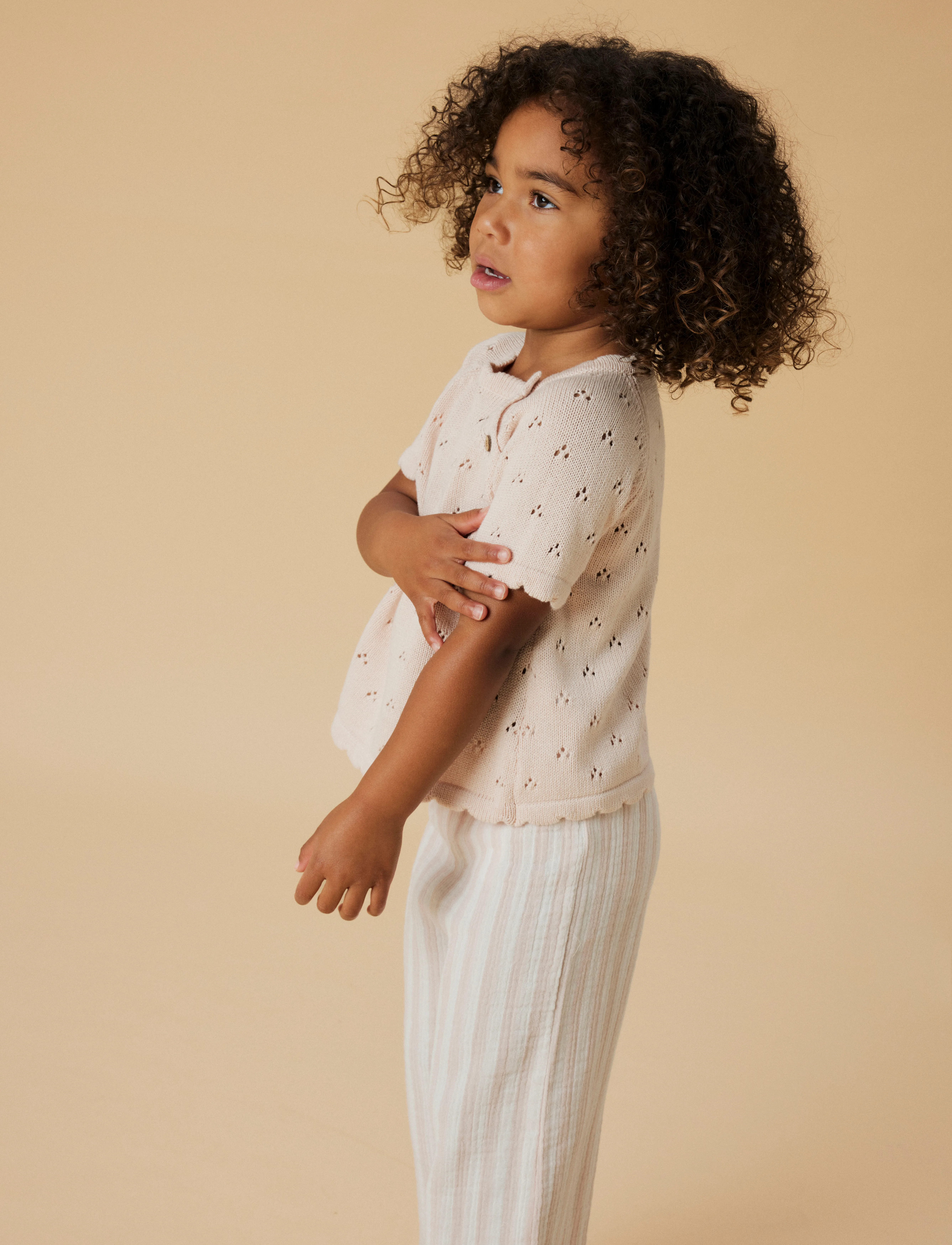 Lil'Atelier - NMFJOLA SS LOOSE KNIT LIL - stickade tröjor - morganite - 3