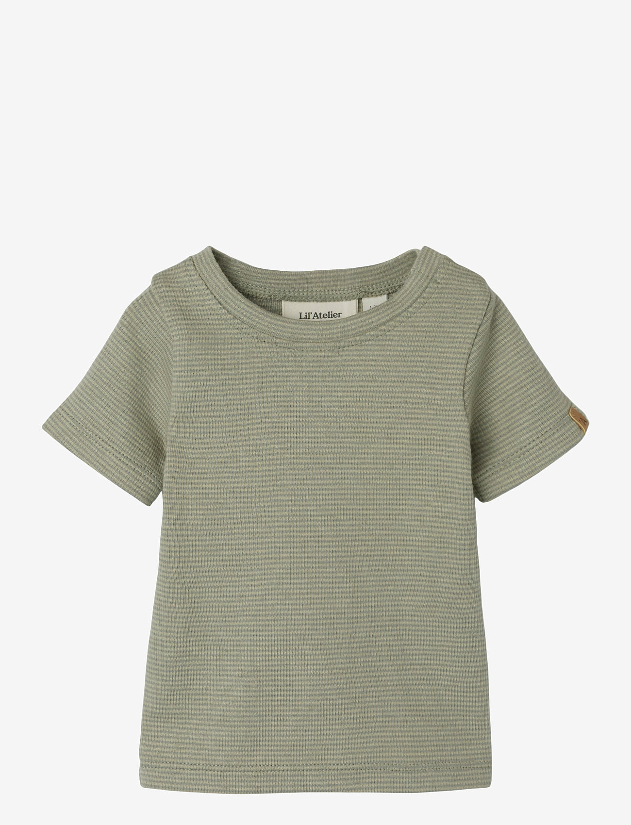 Lil'Atelier - NBMFENG SS SLIM TOP LIL - kortärmade t-shirts - moss gray - 0