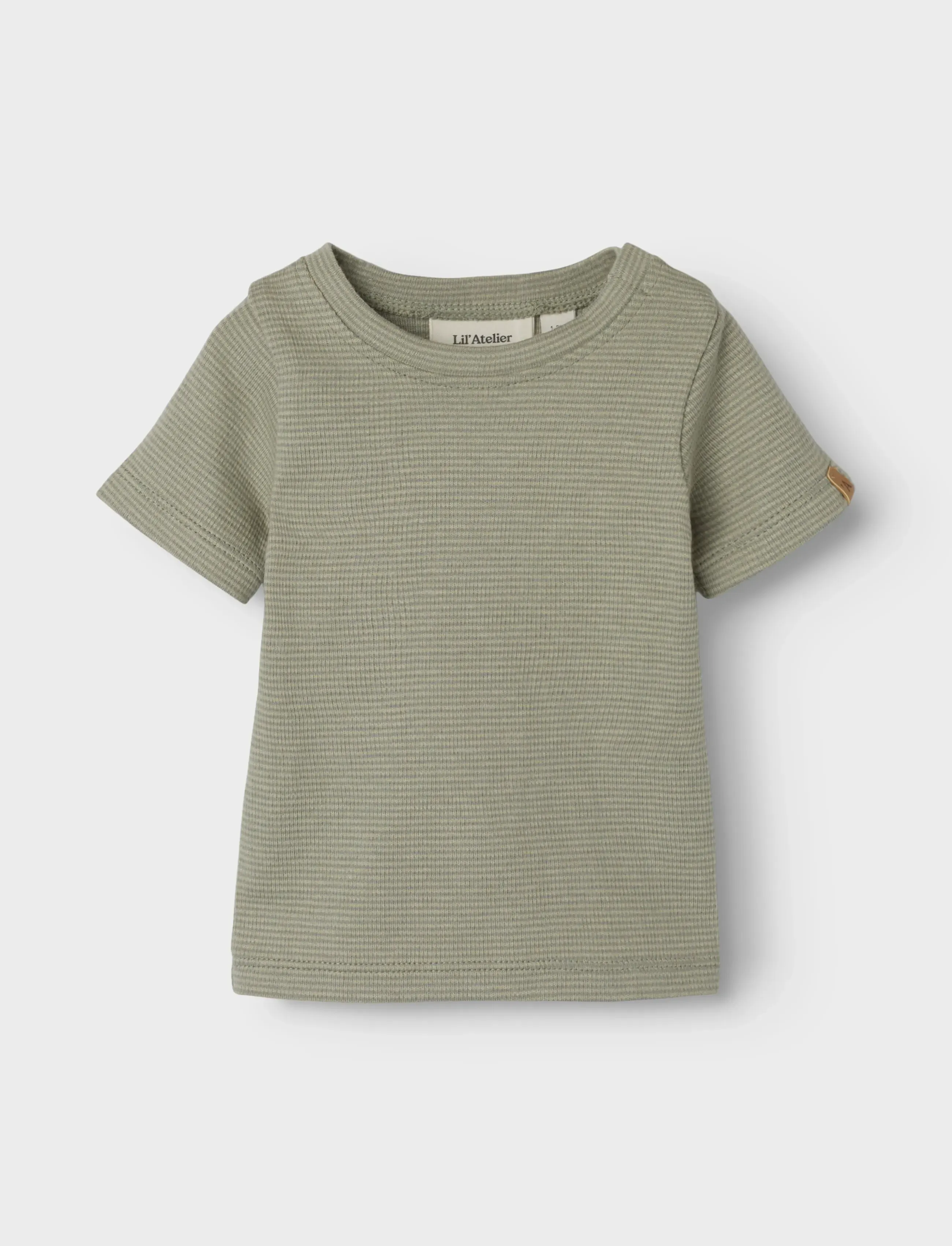 Lil'Atelier - NBMFENG SS SLIM TOP LIL - t-shirts à manches courtes - moss gray - 2
