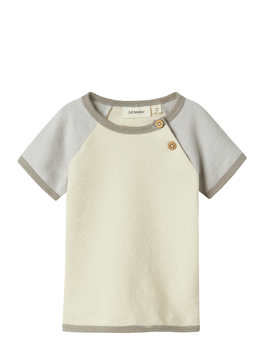 Lil'Atelier - NBMNUNAN SS LOOSE TOP LIL - kurzärmelige - turtledove - 0