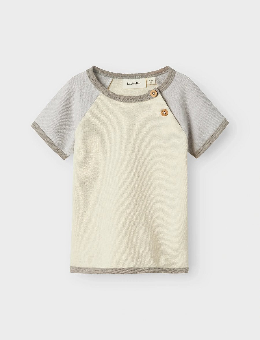 Lil'Atelier - NBMNUNAN SS LOOSE TOP LIL - kurzärmelige - turtledove - 2
