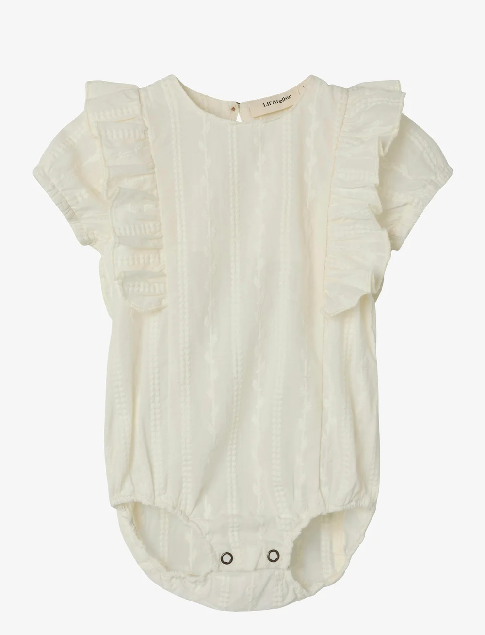 Lil'Atelier - NBFJAZELLE SS LOOSE BODY SHIRT LIL - kurzärmelige bodys - coconut milk - 0