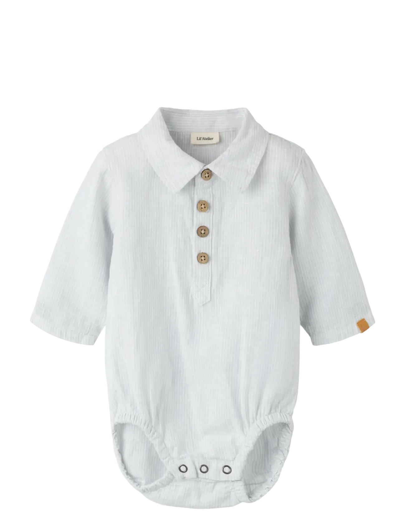 Lil'Atelier Nbmjesper Ls Body Shirt Lil, 56, Bodys, Grau - Long-sleeved Kinder