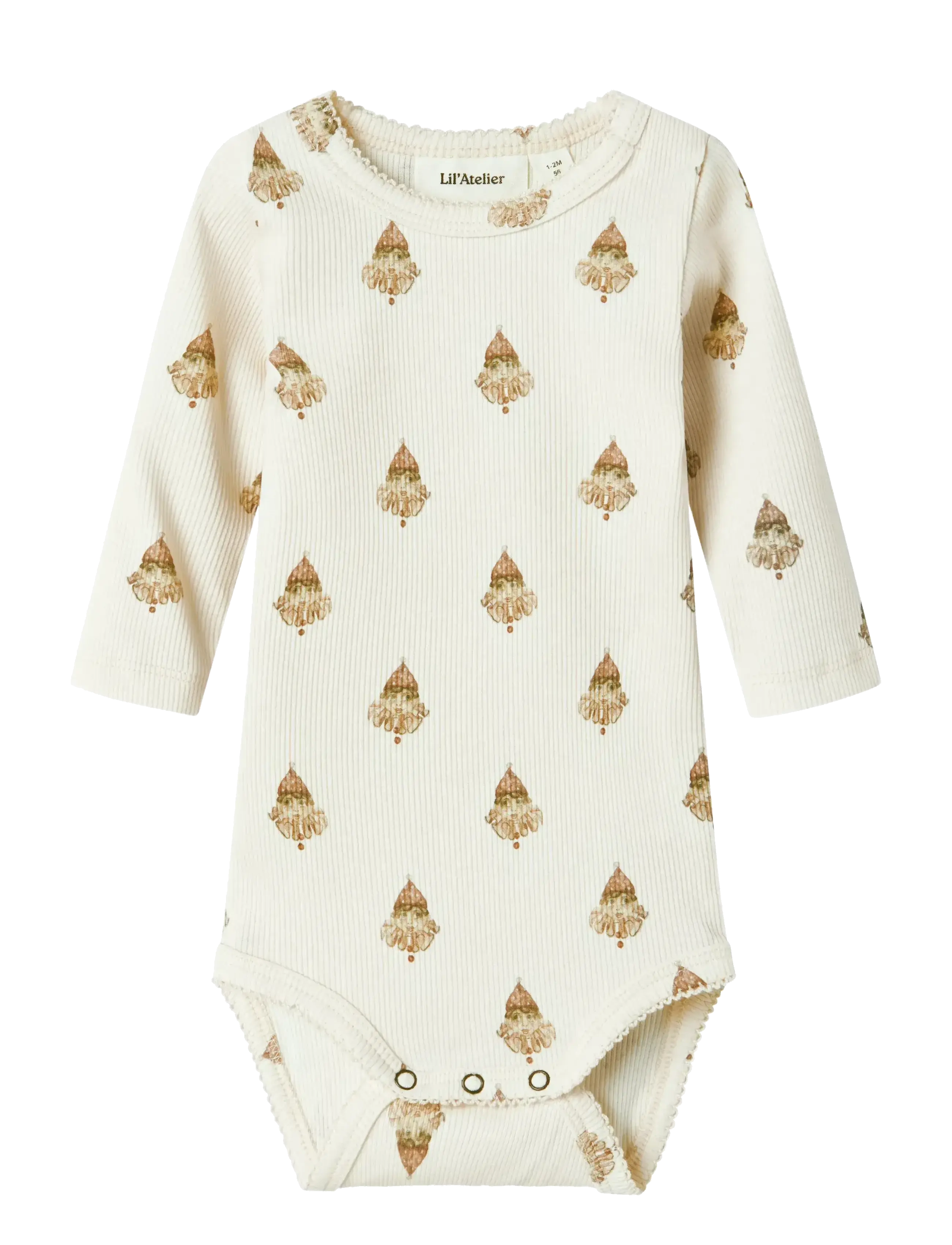 Lil'Atelier NBFLAVO EGE LS SLIM BODY LIL - Bodies - PASTEL PARCHMENT / cream