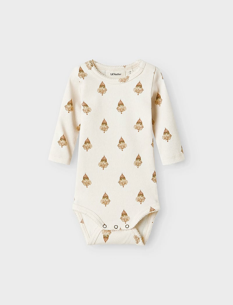 Lil'Atelier - NBFLAVO EGE LS SLIM BODY LIL - langärmelige bodys - pastel parchment - 0