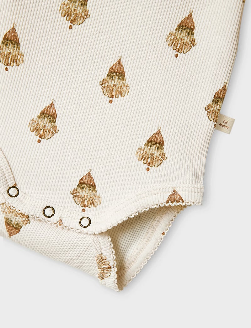 Lil'Atelier - NBFLAVO EGE LS SLIM BODY LIL - langärmelige bodys - pastel parchment - 3