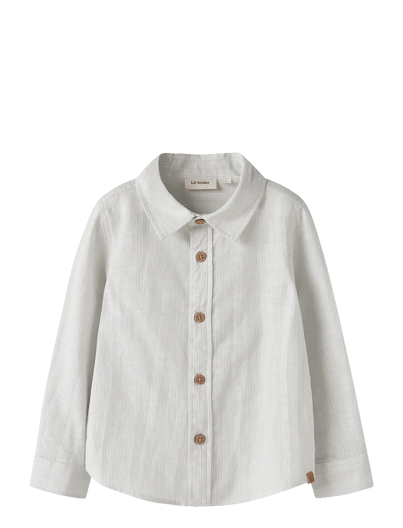 Lil'Atelier - NMMJESPER LS SHIRT LIL - long-sleeved shirts - gray dawn - 0