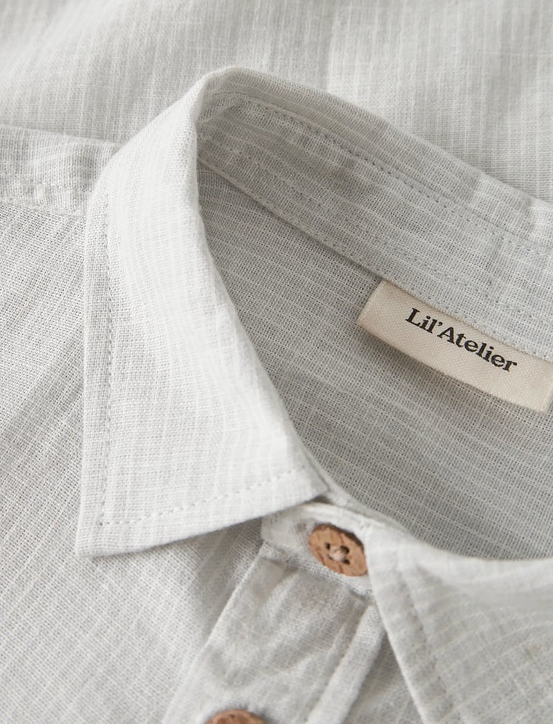 Lil'Atelier - NMMJESPER LS SHIRT LIL - long-sleeved shirts - gray dawn - 2