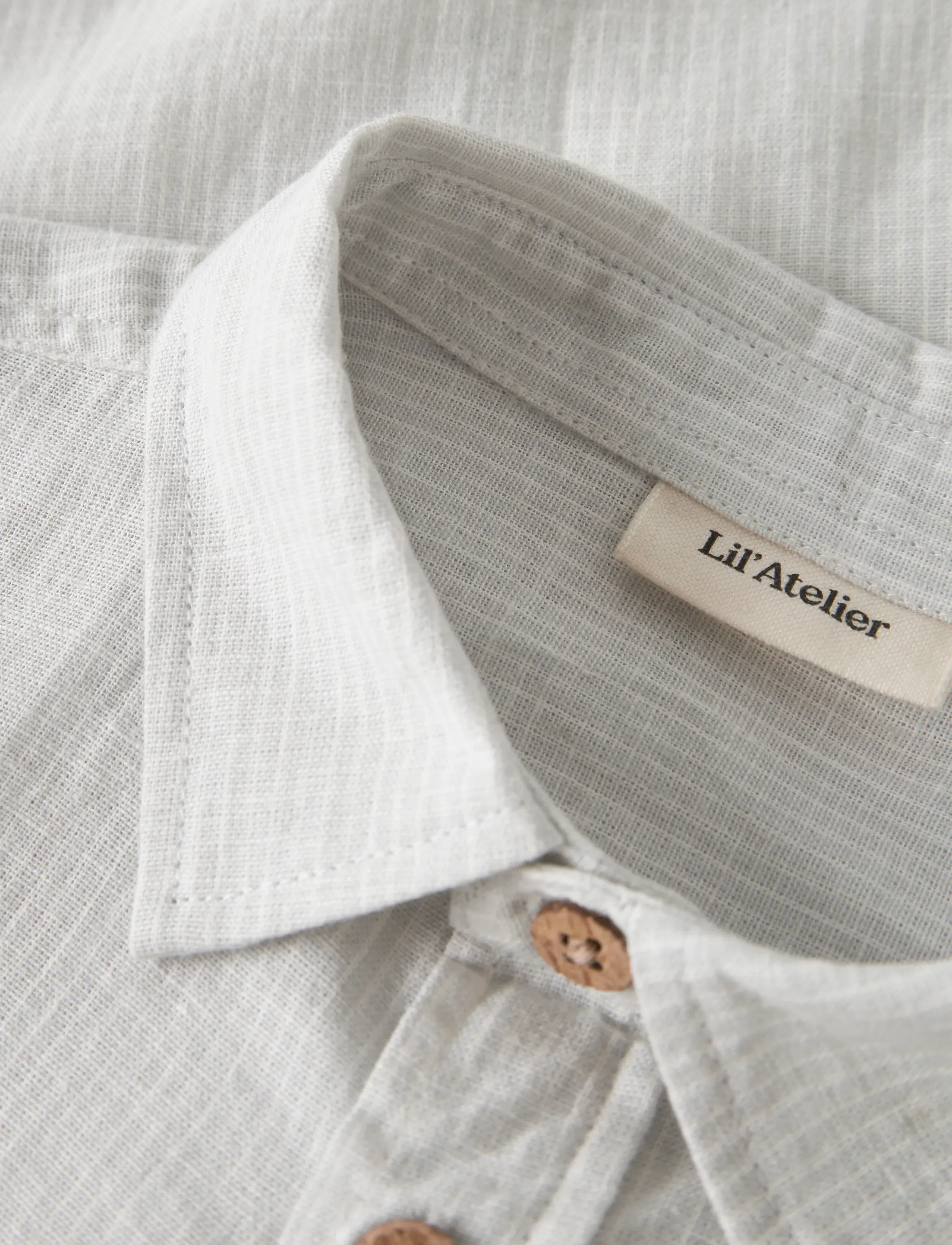Lil'Atelier - NMMJESPER LS SHIRT LIL - long-sleeved shirts - gray dawn - 2