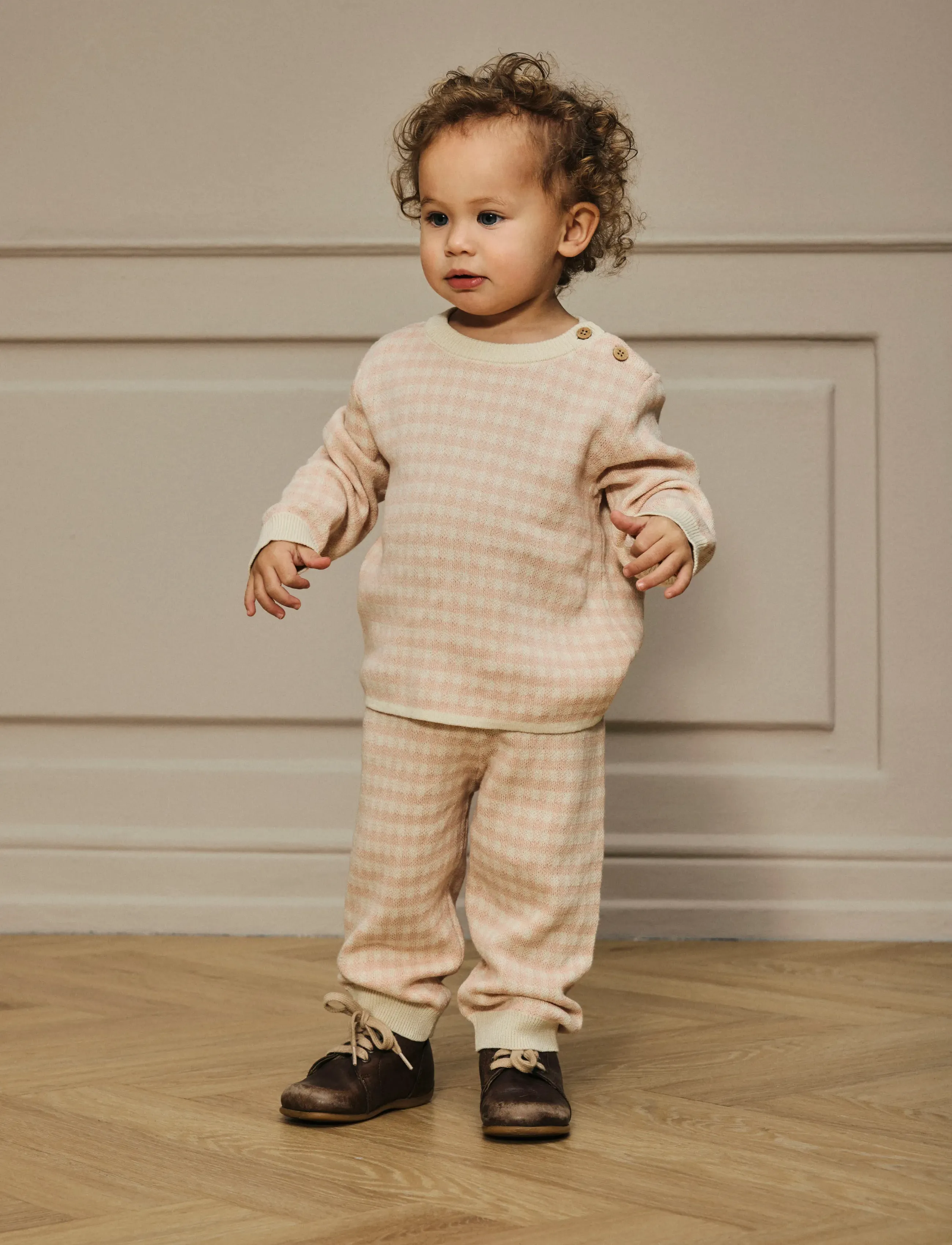 Lil'Atelier - NBFNADIE LS LOOSE KNIT LIL - džemperiai - cameo rose - 3