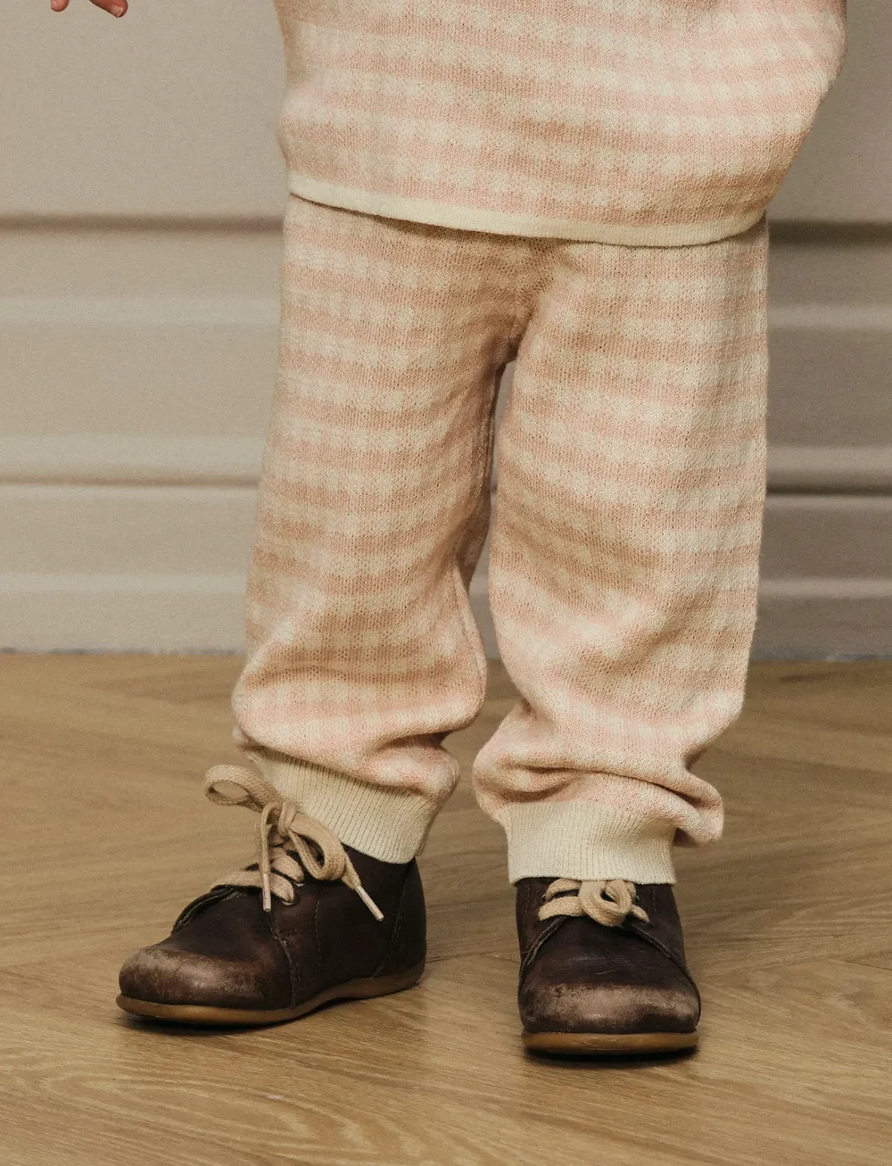 Lil'Atelier - NBFNADIE KNIT PANT LIL - beebipüksid - cameo rose - 2