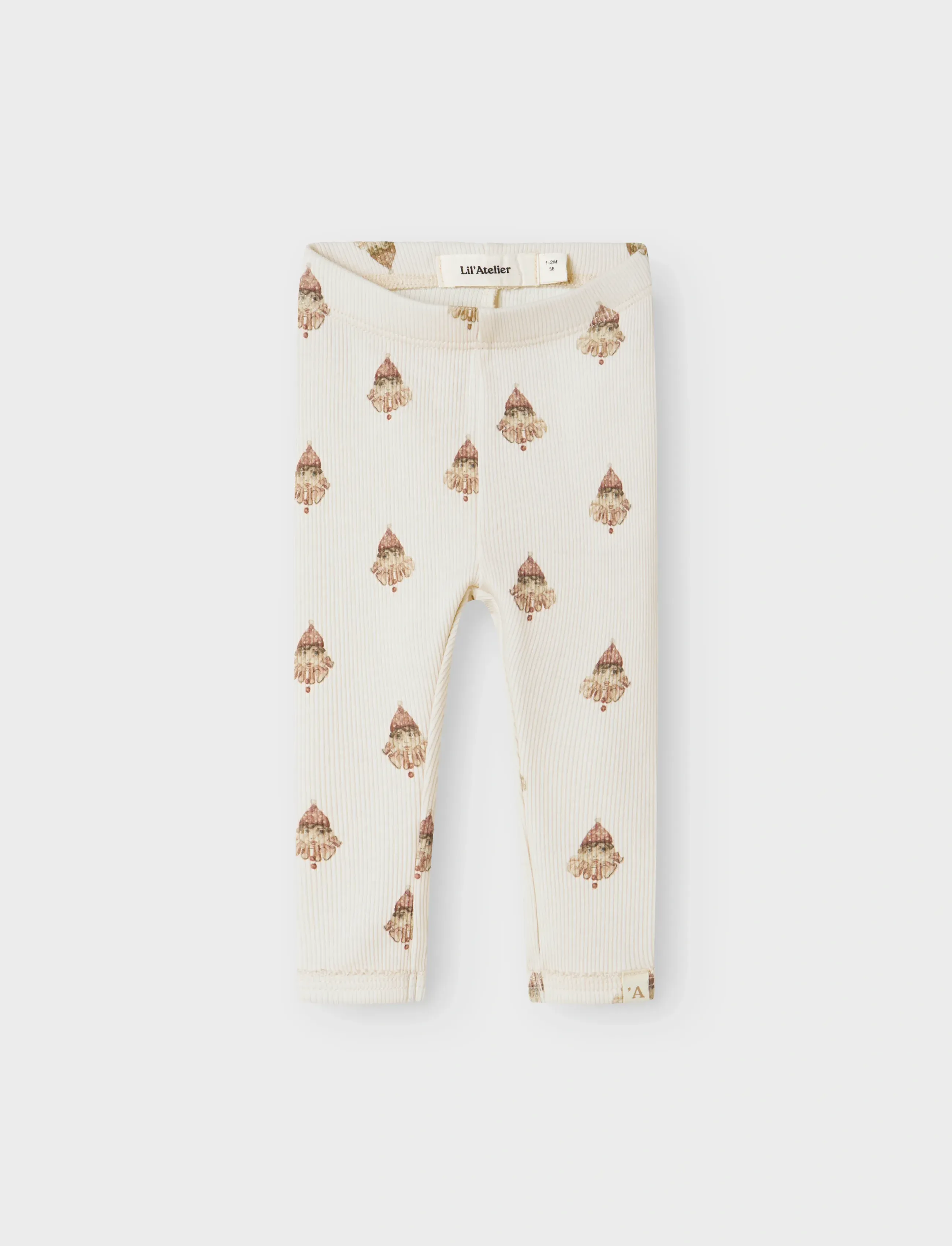 Lil'Atelier NBFLAVO EKI SLIM LEGGING LIL - Leggings - PASTEL PARCHMENT / cream