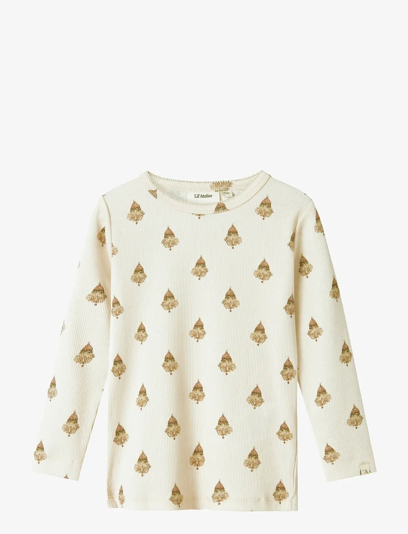 Lil'Atelier - NMFLAVO EVA LS SLIM TOP LIL - langærmede t-shirts - pastel parchment - 0