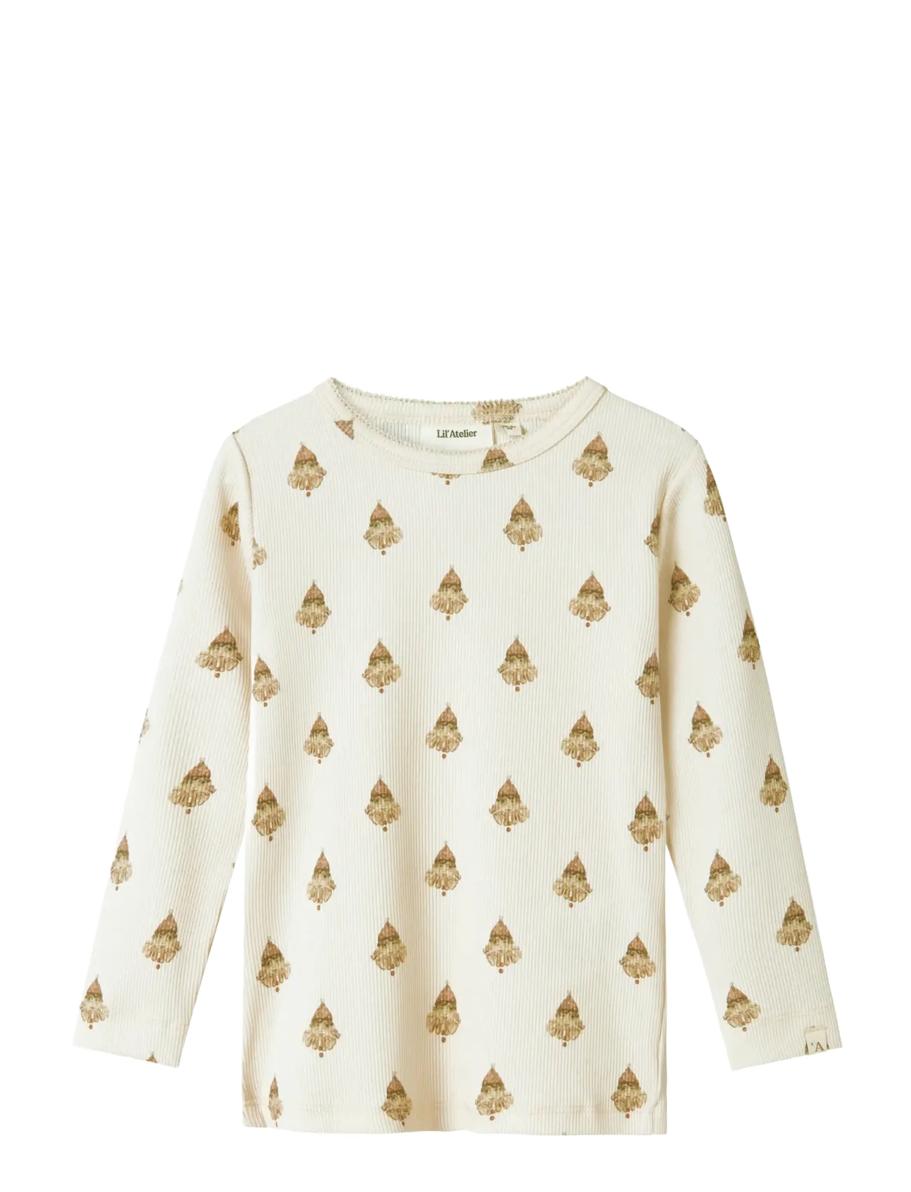 Lil'Atelier NMFLAVO EVA LS SLIM TOP LIL - Overdele - PASTEL PARCHMENT / cream