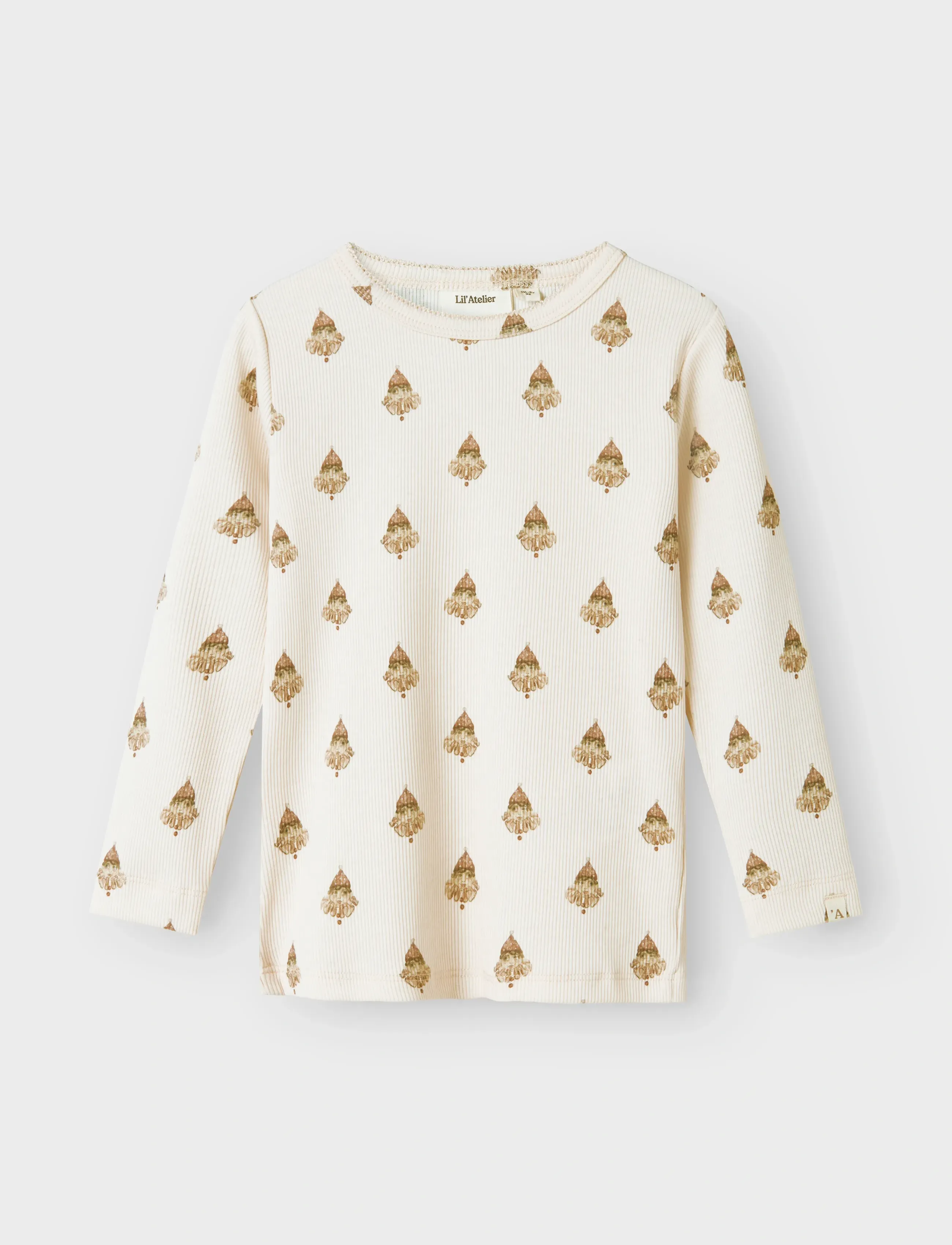 Lil'Atelier Nmflavo Eva Ls Slim Top Lil, Langarm Slim Top, Creme, Gr.116