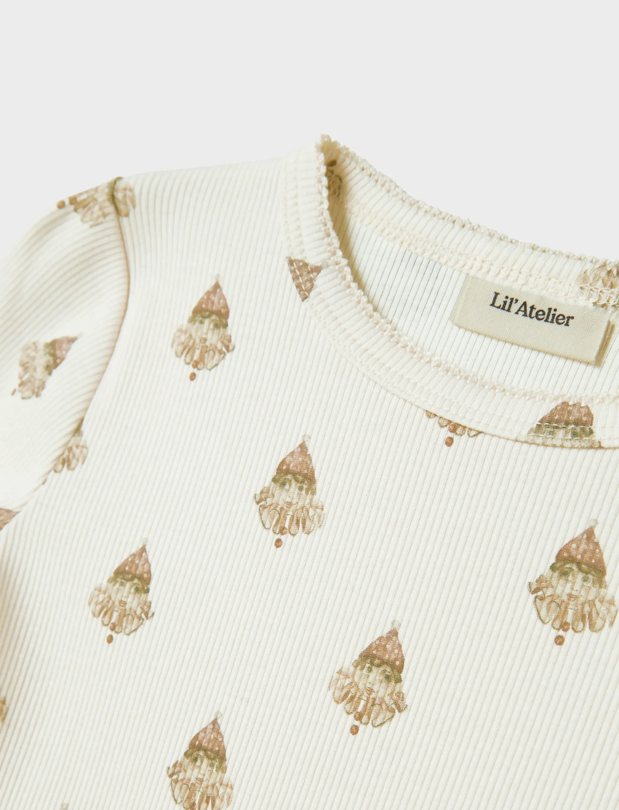 Lil'Atelier - NMFLAVO EVA LS SLIM TOP LIL - dlugi-rekaw - pastel parchment - 4