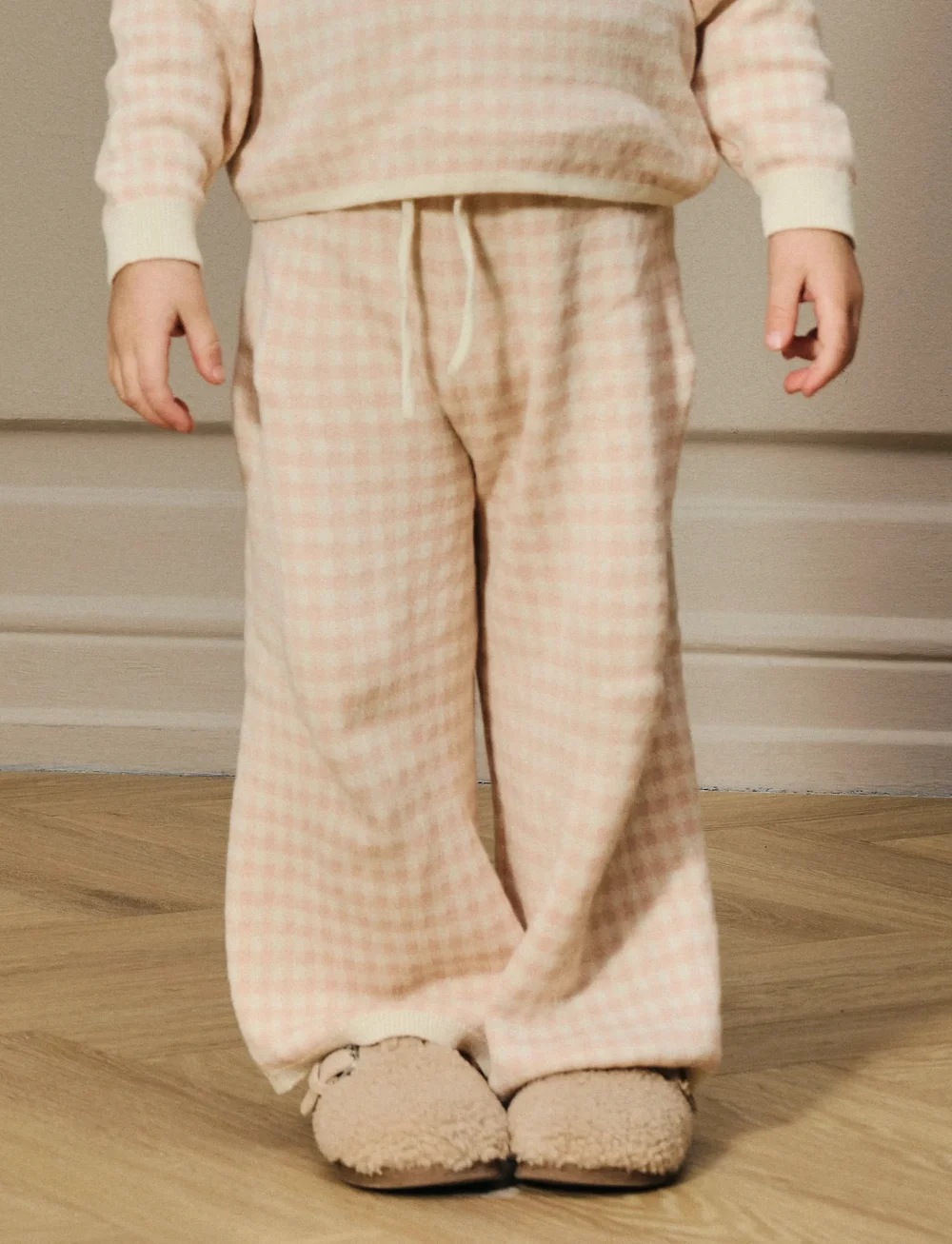 Lil'Atelier - NMFNADIE WIDE KNIT PANT LIL - babybukser - cameo rose - 3