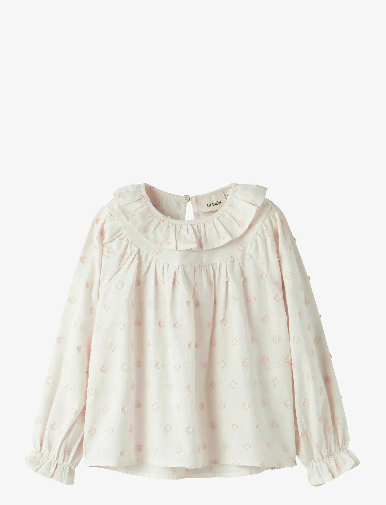 Lil'Atelier - NMFNETHE LS LOOSE SHIRT LIL - langærmede t-shirts - pastel parchment - 0