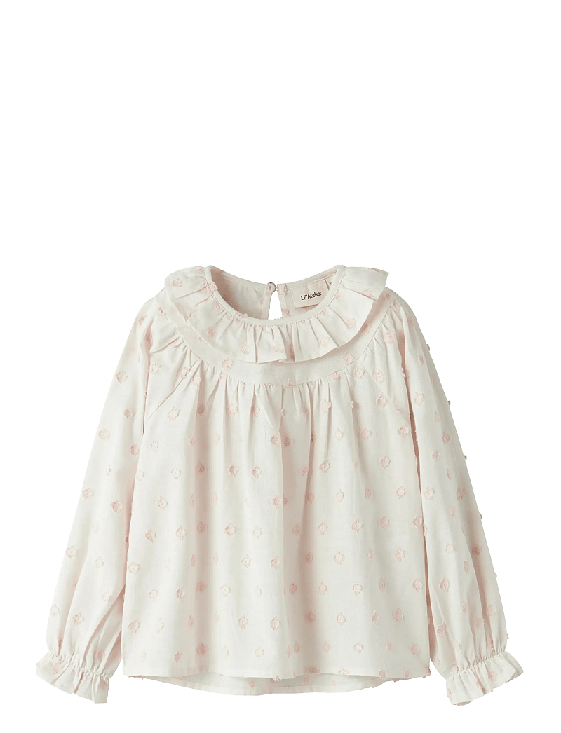 Lil'Atelier - NMFNETHE LS LOOSE SHIRT LIL - langærmede t-shirts - pastel parchment - 0