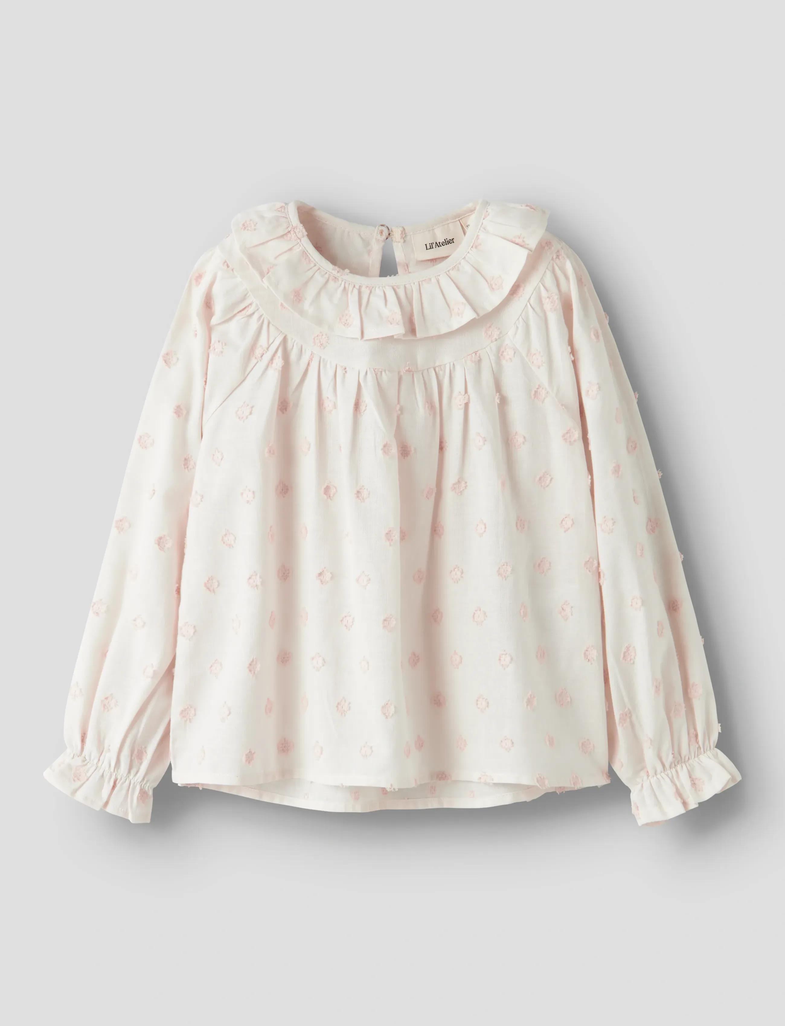Lil'Atelier NMFNETHE LS LOOSE SHIRT LIL - Toppar & T-shirts - PASTEL PARCHMENT / cream