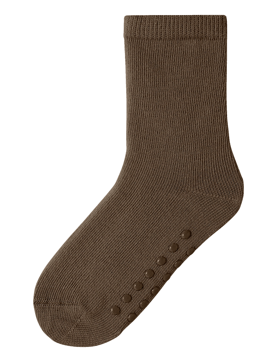 Lil'Atelier - NMNNATANJA SOCK LIL - anti-rutsch socken - teak - 0