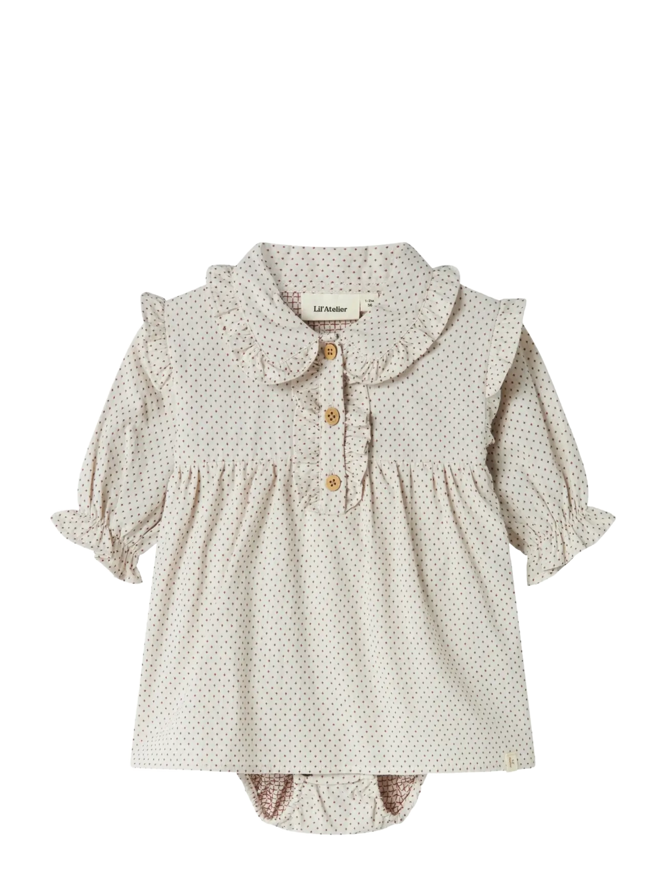 Lil'Atelier - NBFOLENA LS LOOSE BODY DRESS LIL - pastel parchment - 1