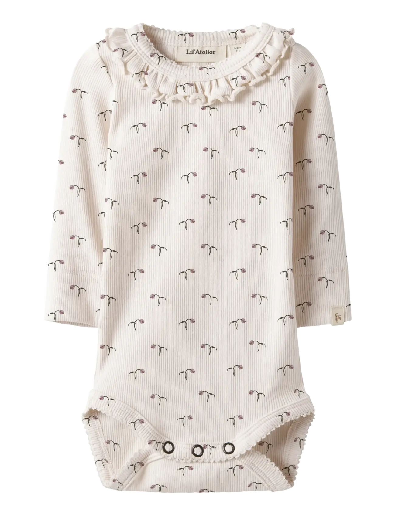Lil'Atelier NBFGAGO KIS LS SLIM BODY LIL - Pikkade varrukatega bodid - ALMOST MAUVE / cream