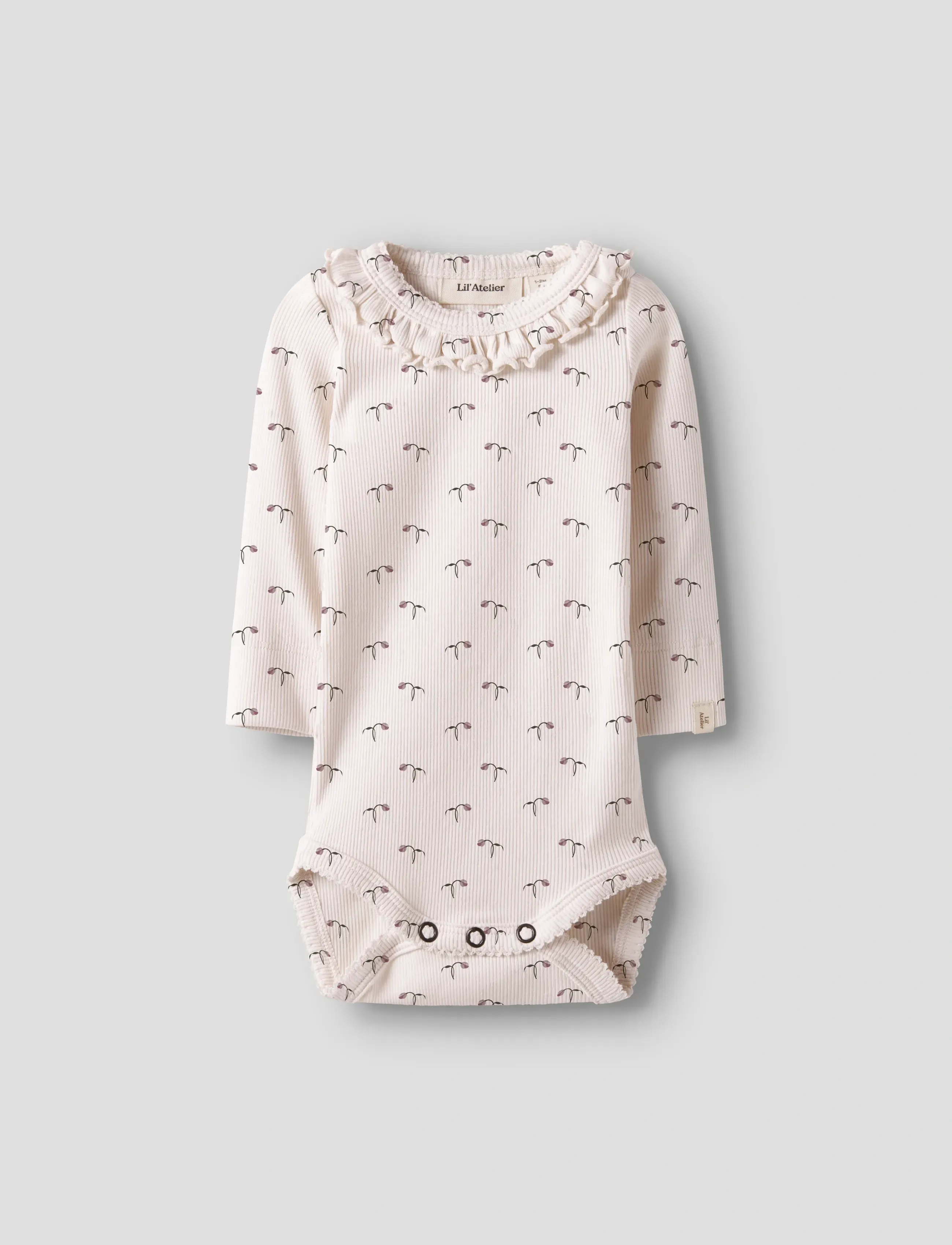 Lil'Atelier Nbfgago Kis Ls Slim Body Lil, 56, Bodys, Creme - Long-sleeved, Kinder