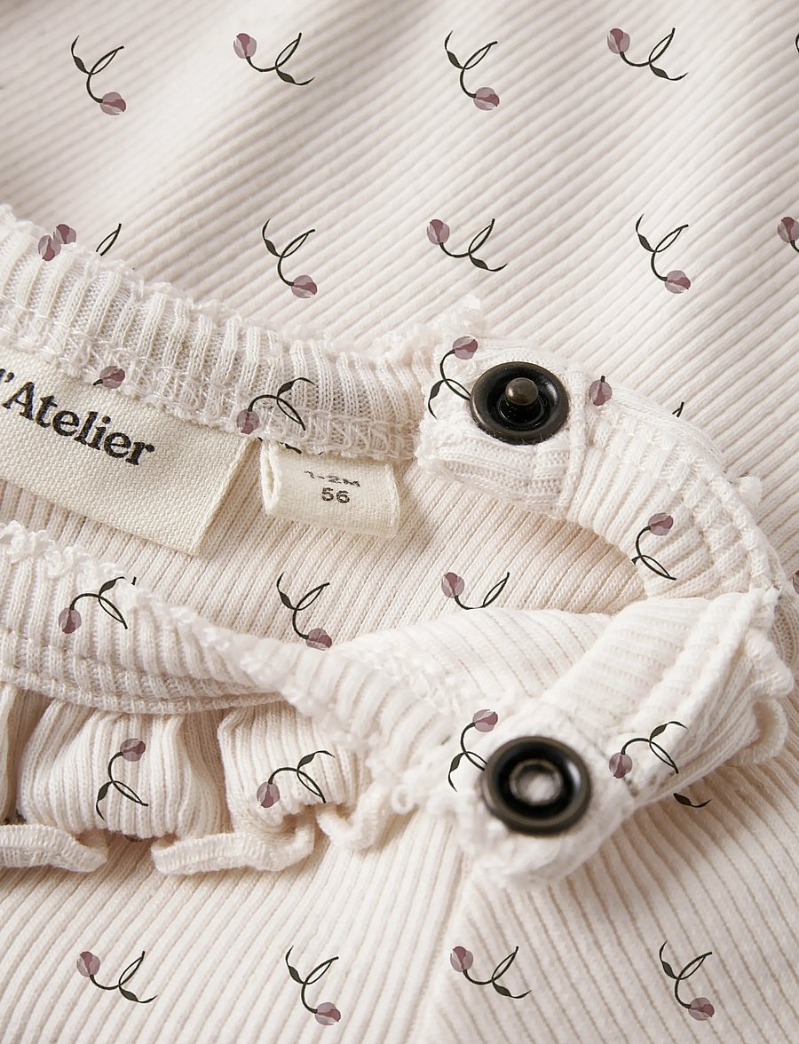 Lil'Atelier - NBFGAGO KIS LS SLIM BODY LIL - langærmede bodyer - almost mauve - 3