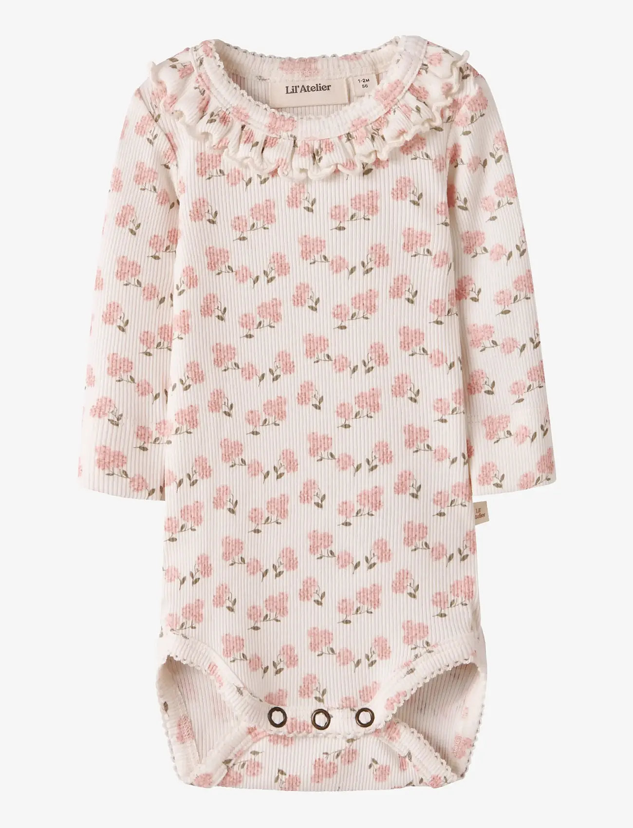 Lil'Atelier - NBFGAGO KIS LS SLIM BODY LIL - langærmede bodyer - coconut milk - 0