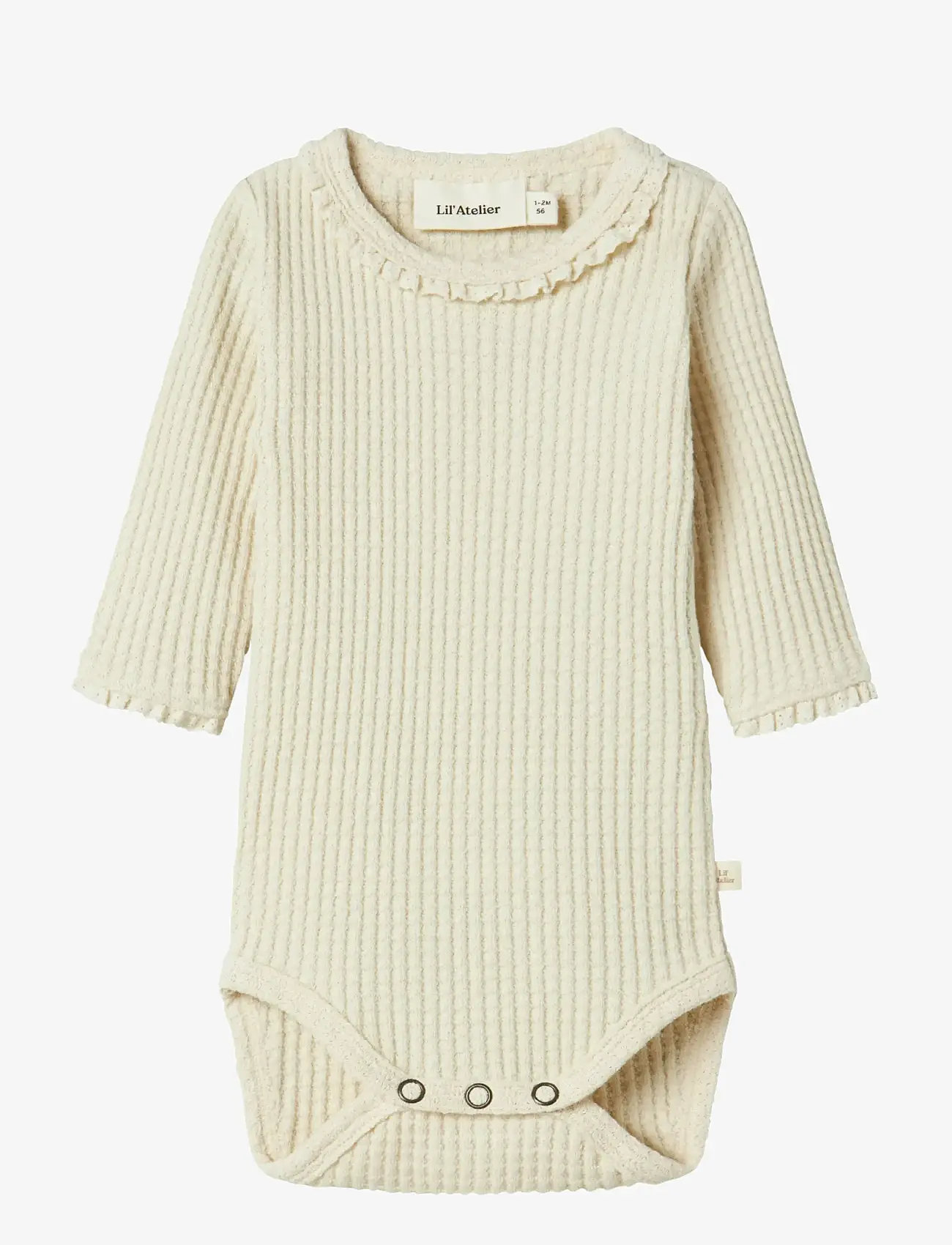 Lil'Atelier - NBFOSANNE LS SLIM BODY LIL - langærmede bodyer - turtledove - 1