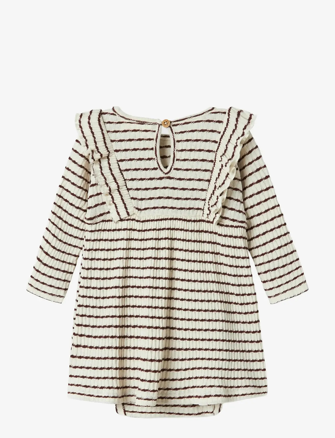 Lil'Atelier - NBFOSOPHIA LS BODY DRESS LIL - babyjurken met lange mouwen - hot chocolate - 1