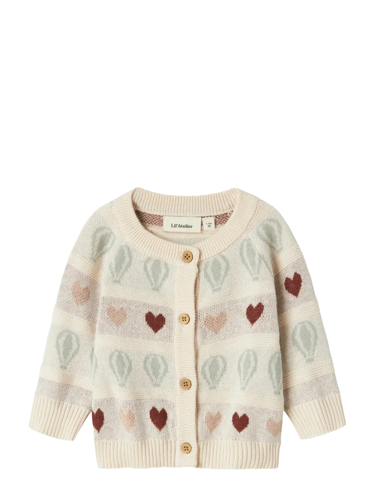 LIL'ATELIER Nbflamai Kny Ls Knit Card Lil Patterned - 62 - Kinder