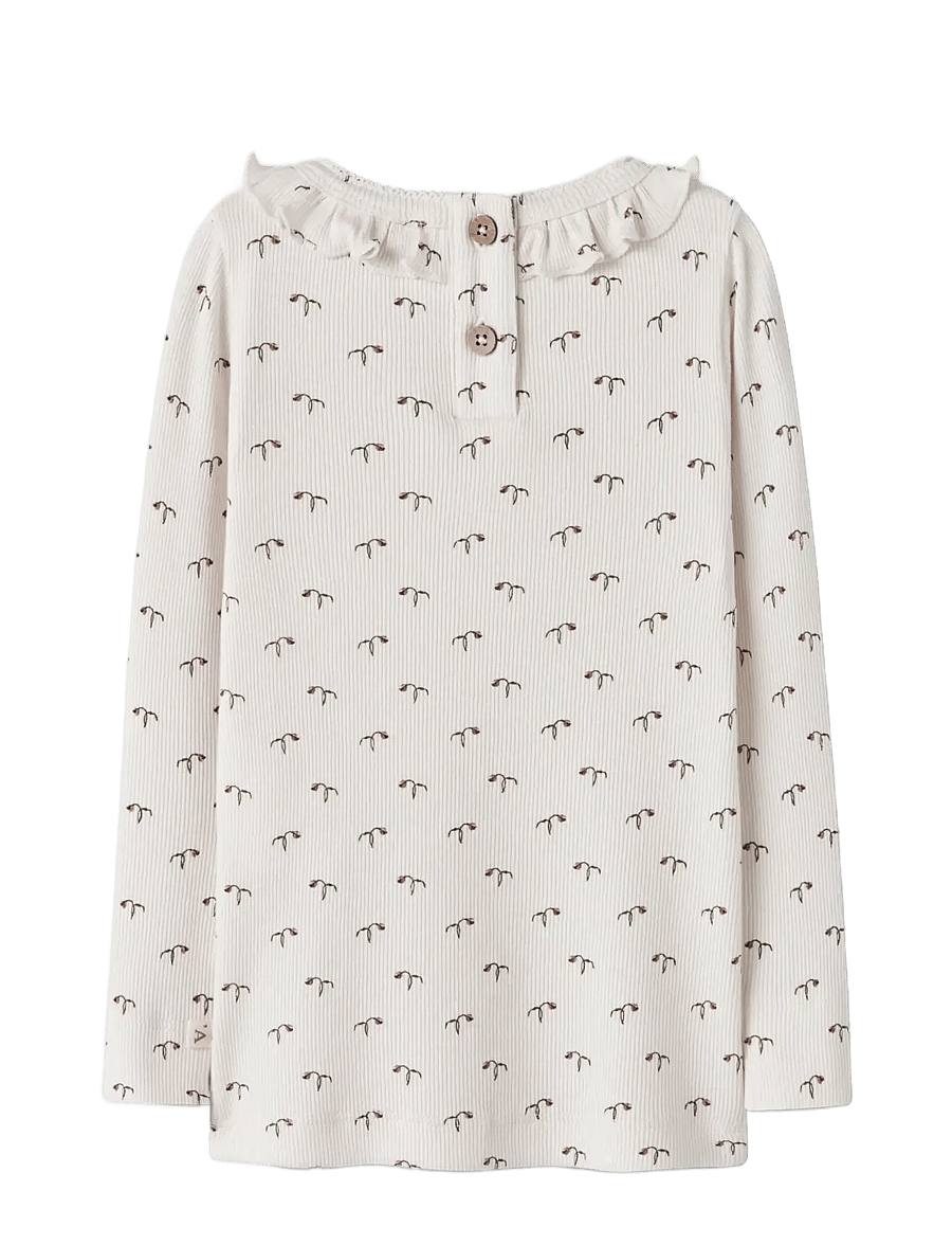 Lil'Atelier - NMFGAGO KIS LS SLIM TOP LIL - t-krekli ar garām piedurknēm - almost mauve - 2